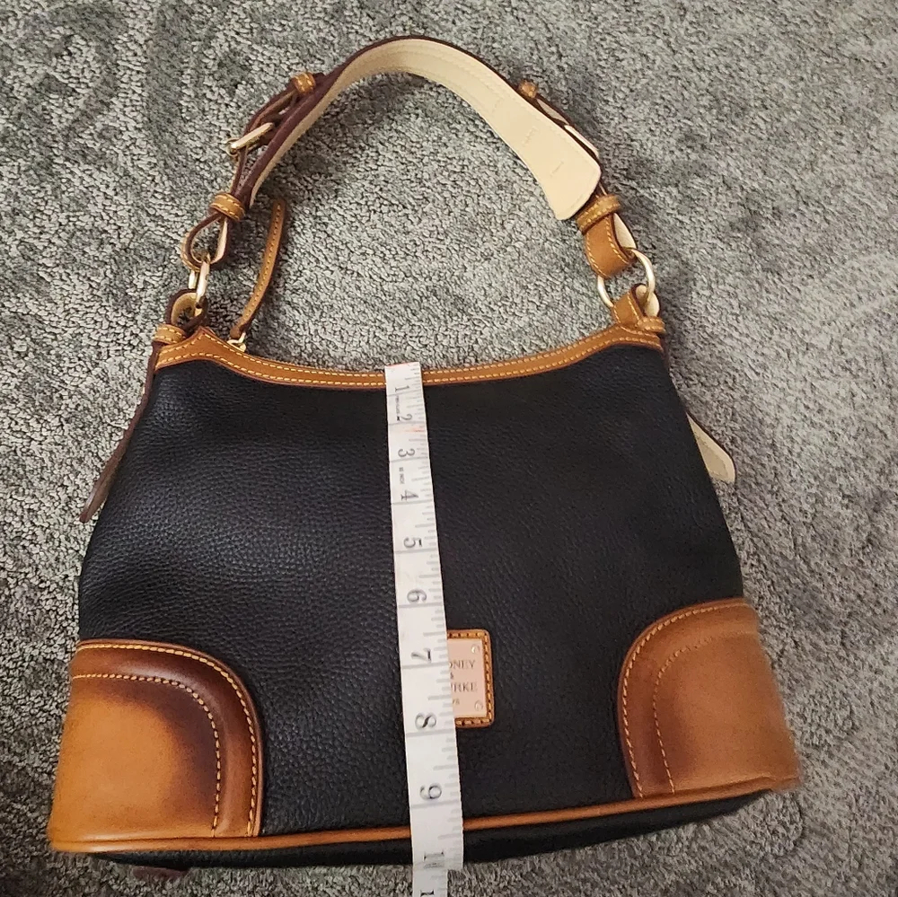 Dooney & Bourke Handbag #7L960 - Black / Brown - Pebble Leather - Picture 9 of 13